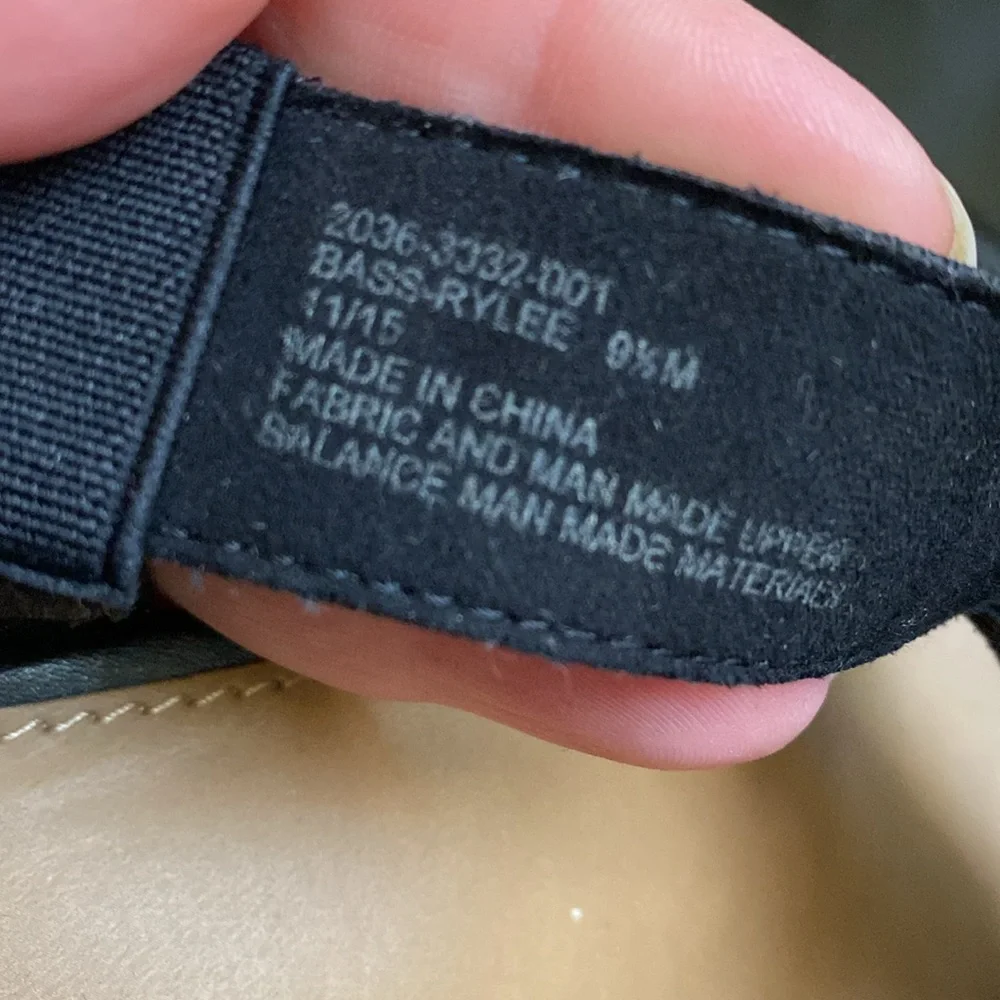 G.H. Bass Rylee Espadrille Wedge Sandals Black and Tan Women’s Size 9.5M